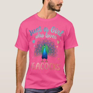 Funny Peacock Design for Women Girls Bird Peacock T-Shirt