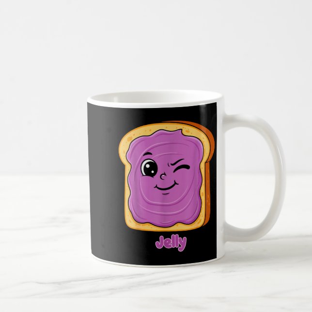 Funny Peanut Butter-jelly Friends Cute Food Matchi Coffee Mug (Right)