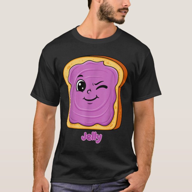 Funny Peanut Butter-jelly Friends Cute Food Matchi T-Shirt (Front)
