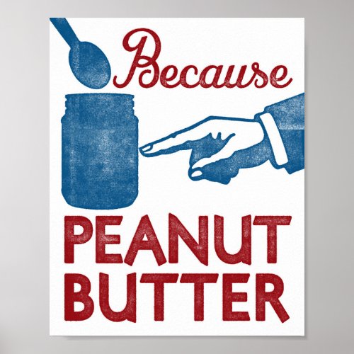 Funny Peanut Butter Poster Vintage