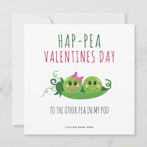 Funny Peas Valentines Day Romantic Card
