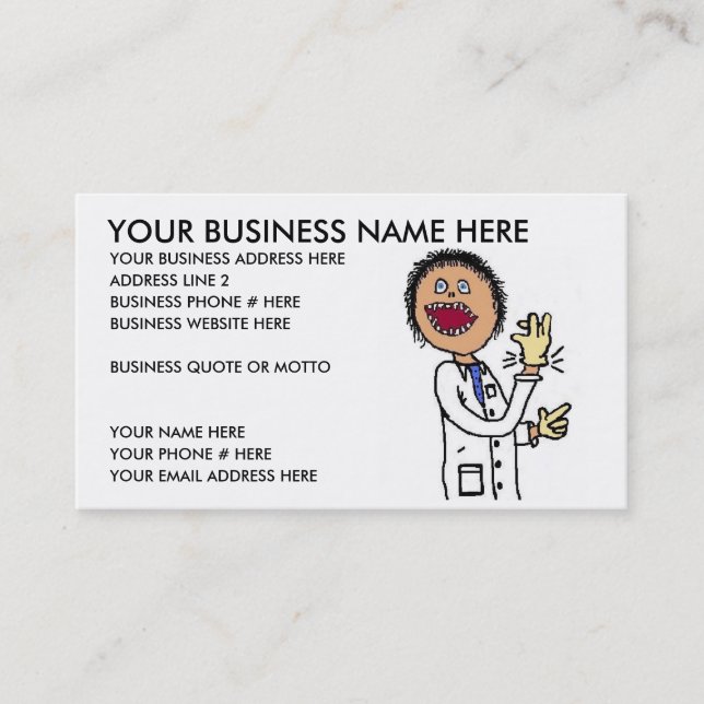 Funny Pediatrician Business Card (Front)