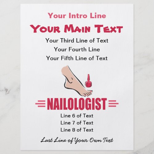 Funny Pedicure Manicure Salon Advertising Flyer