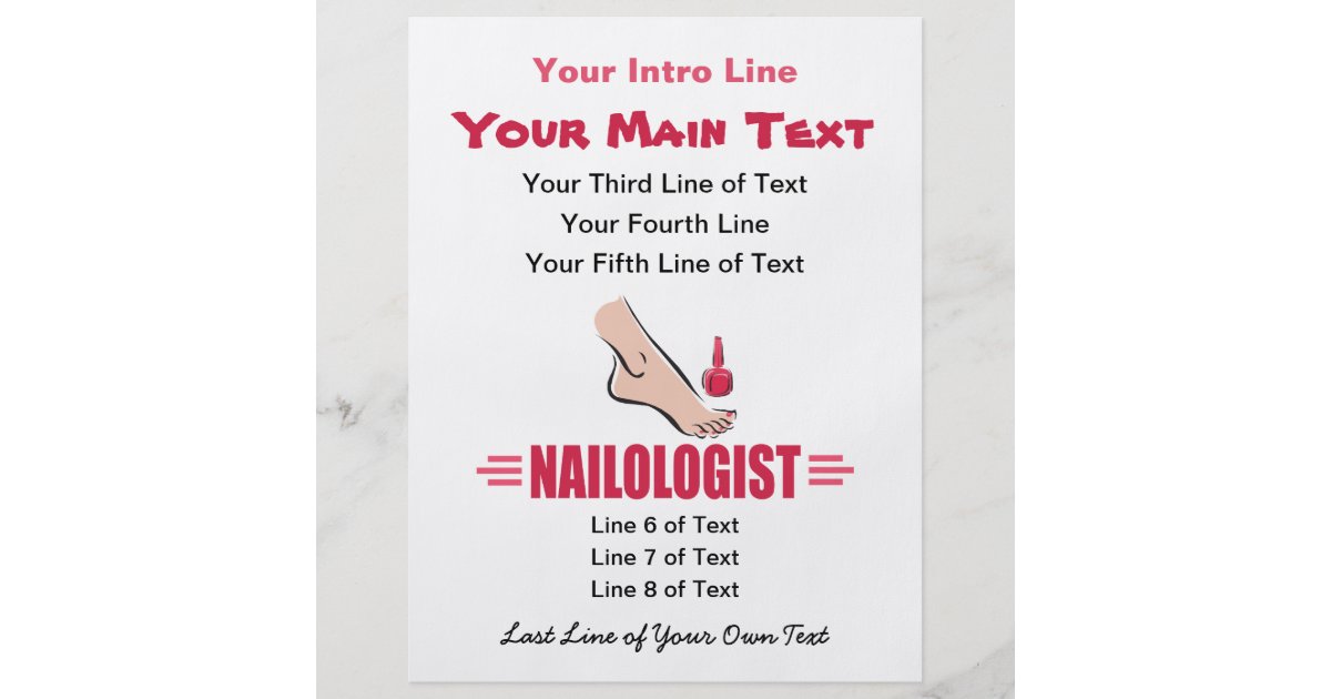 Funny Pedicure Manicure Salon Advertising Flyer | Zazzle Funny Pedicure Manicure Salon Advertising Flyer | Zazzle
