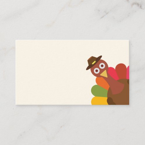 Funny  Peek_a_Boo Thanksgiving Turkey Place Card
