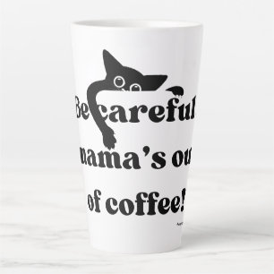 Funny Peekaboo Black Cat Latte Mug – Cute Coffee