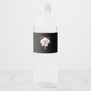 Funny - Peekaboo Halloween Water Bottle Label