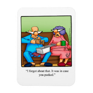 Funny Peeking Before Christmas Humor Magnet Gift