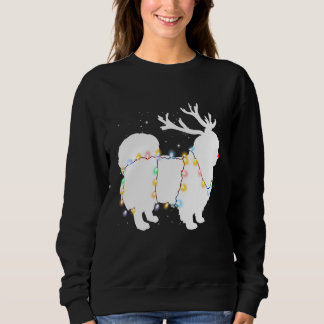 Funny Pekingese Dog Tree Christmas Lights Xmas Paj Sweatshirt