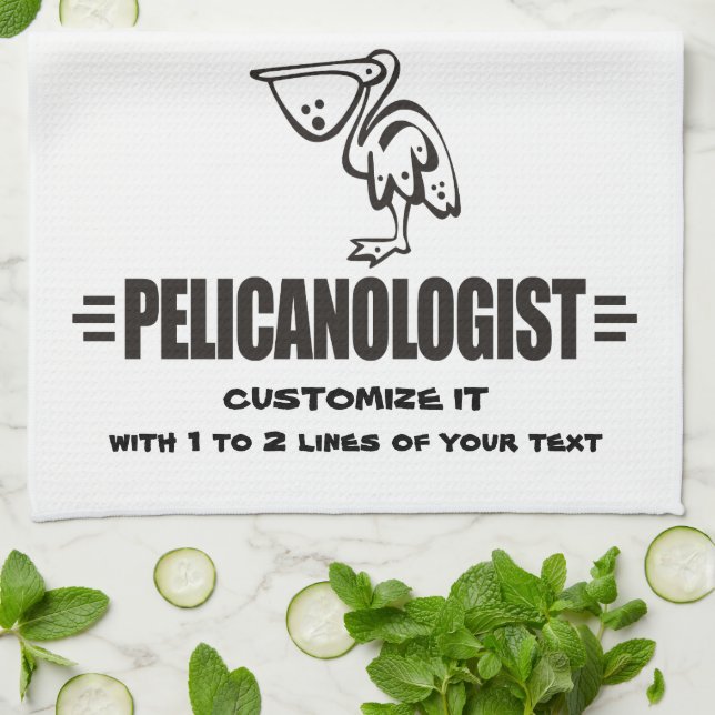 Funny Pelican Kitchen Towel (Folded)