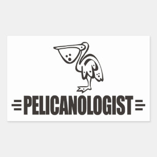 Funny Pelican Rectangular Sticker