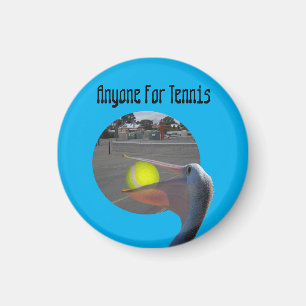 Funny Pelican Tennis Player, Fridge Magnet
