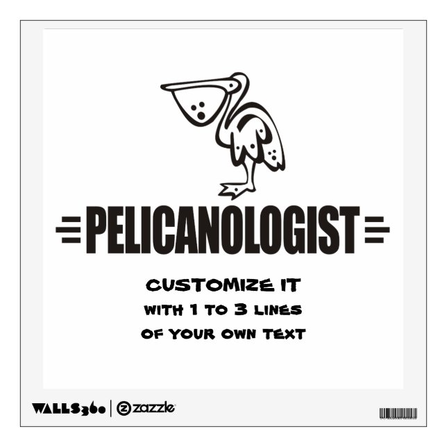 Funny Pelican Wall Decal (Front)