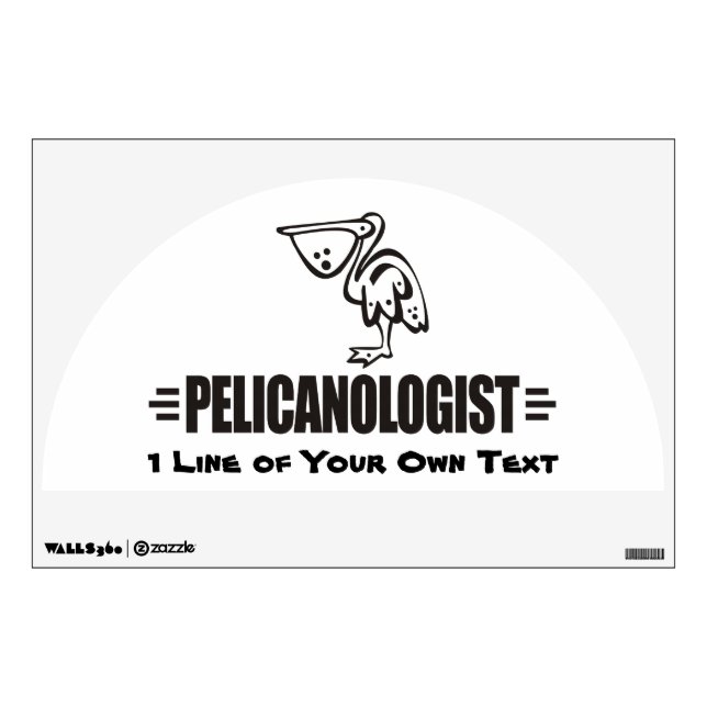 Funny Pelican Wall Decal (Front)