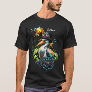 Funny pelican with steampunk hat T-Shirt