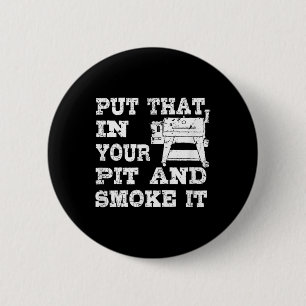 Funny Pellet Smoker Bbq Pit Gift Grill For Meat Sm Button