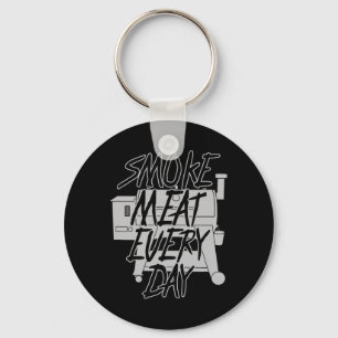 Funny Pellet Smoker Bbq Pit Grill Gift For Meat Sm Keychain