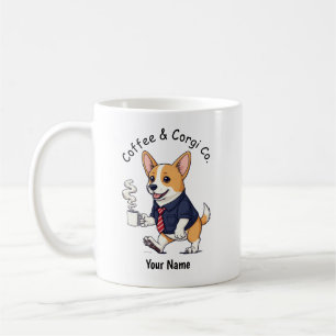 Funny Pembroke Welsh Corgi Business Suit Coffee Mug