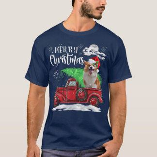 Funny Pembroke Welsh Corgi Red Truck Christmas Paj T-Shirt
