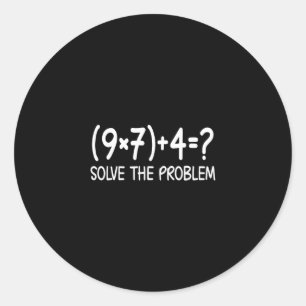 Funny Pemdas Elementary Math Teacher Brainrot 67 M Classic Round Sticker