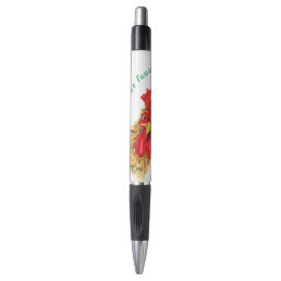 Funny Pen with Surprised Rooster - Custom Text