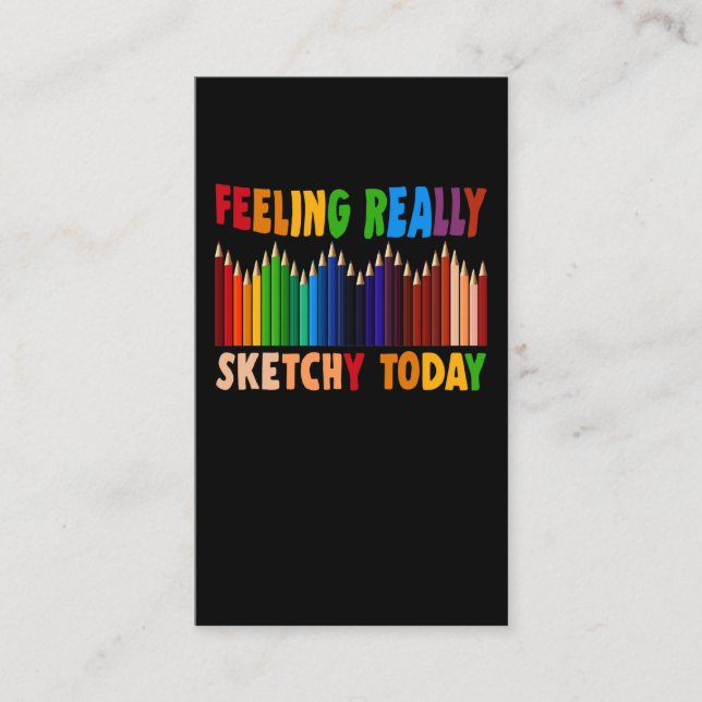 Funny Pencil Artist Painting Sketching Humor Business Card (Front)
