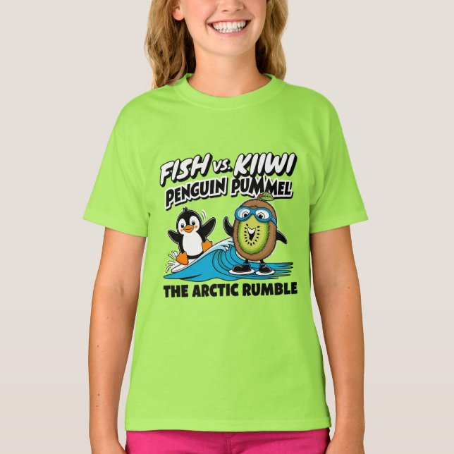 Funny penguin and kiwi  T-Shirt (Front)