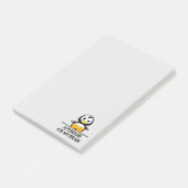Funny Penguin Ate My Brain Cartoon Graphic Post-it Notes (Angled)