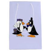Funny Penguin Bride and Groom Gift Bag (Front)