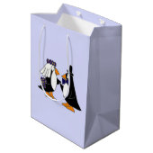 Funny Penguin Bride and Groom Gift Bag (Back Angled)