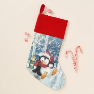 Funny Penguin Christmas Stocking