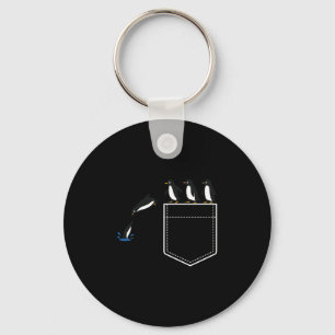 Funny Penguin Cket Cute Diving Penguin Animal Love Keychain