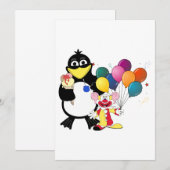 Funny penguin & clown cartoon (Front/Back)