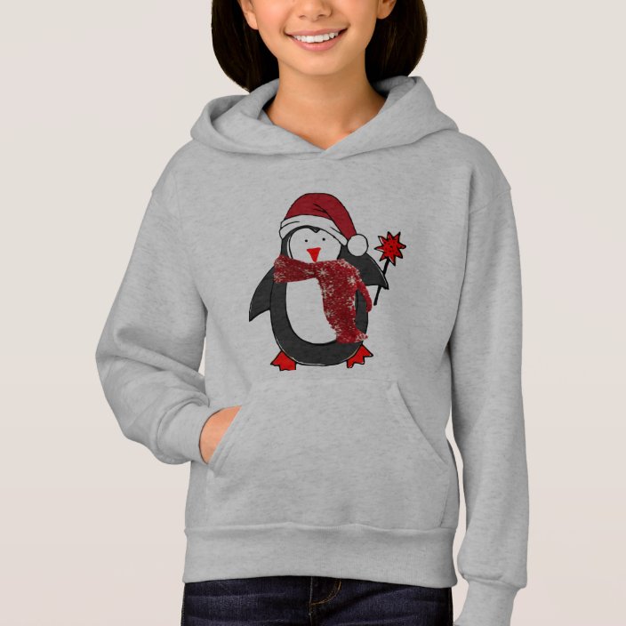 funny penguin cold winter christmas kids hoodie | Zazzle.com