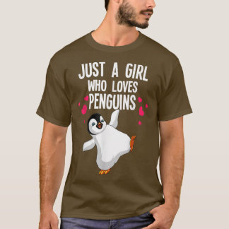 Funny Penguin Design For Women Girls Kids Aquatic  T-Shirt