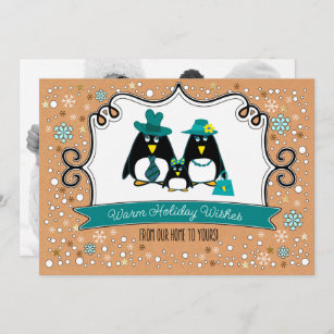 Funny Penguin Family Christmas Photo Cards
