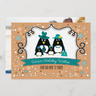 Funny Penguin Family Christmas Photo Cards