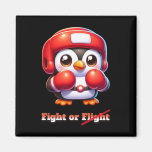 Funny Penguin Flight Or Fight Boxing Mma Meme Sill Magnet