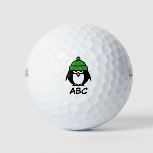 Funny penguin golf ball set gift for him or her