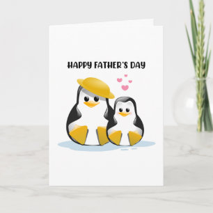 Funny Penguin Happy Father's Day Card