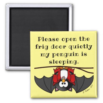 Funny Penguin Magnet by hungaricanprincess at Zazzle