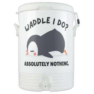 Funny Penguin Meme Beverage Cooler