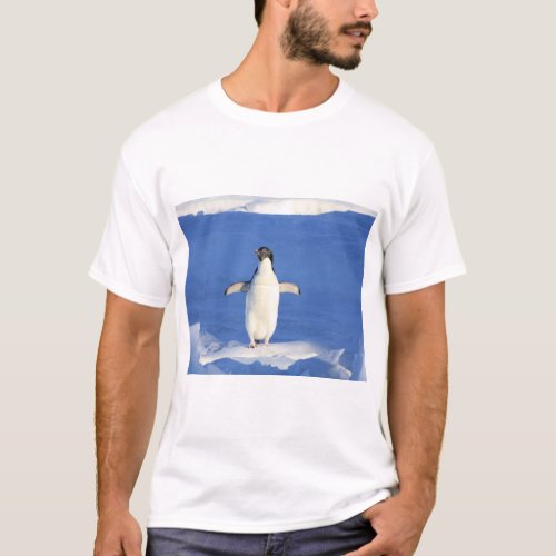 Funny penguin on ice photo T_Shirt