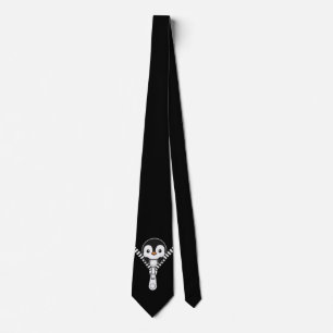 Funny Penguin Peek Neck Tie