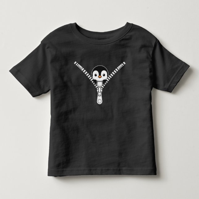 Funny Penguin Peek T-Shirt (Front)