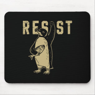 Funny Penguin Resist Cool Penguins Resist Shirt Mouse Pad