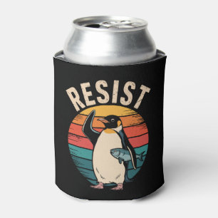 Funny Penguin Resist Protest Against Tariffs Can Cooler