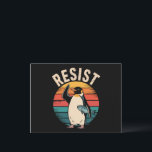 Funny Penguin Resist Protest Against Tariffs  Postcard<br><div class="desc">Funny Penguin Resist Protest Against Tariffs</div>