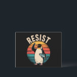 Funny Penguin Resist Protest Against Tariffs  Postcard<br><div class="desc">Funny Penguin Resist Protest Against Tariffs</div>