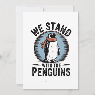 Funny Penguin Resist Protest Against Tarrifs Announcement